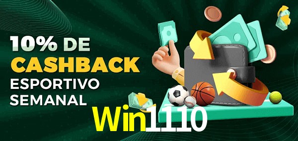 10% de bônus de cashback na Win1110